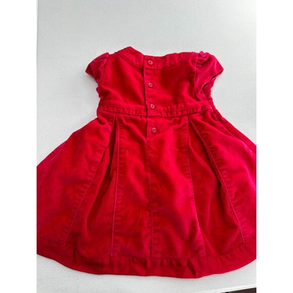 Carters Baby Girls 4-Piece Outfit Set Red Dress Bow Top White Vest Pants 6M - Picture 13 of 16